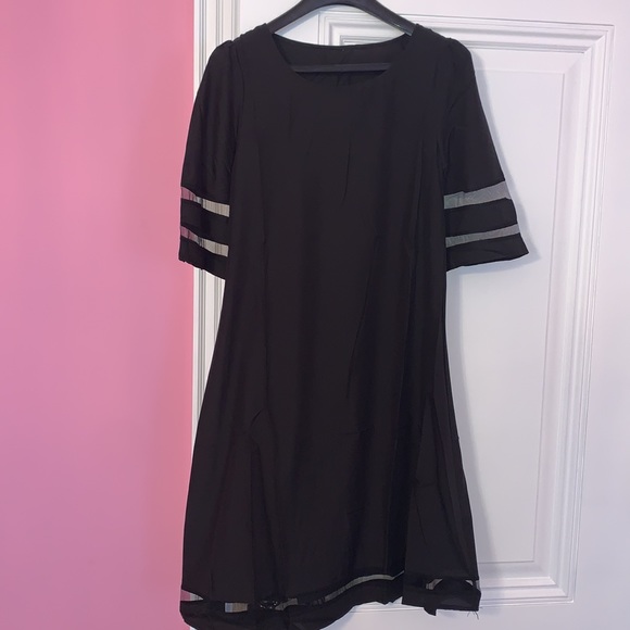 Women’s Dressy Black Mesh Dress Sz XS - Picture 3 of 6